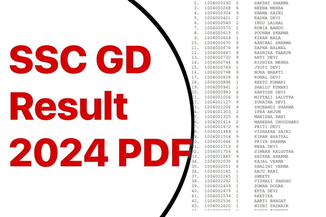 एसएससी जीडी परीक्षा 2024 रिजल्ट जारी,जल्द , ये है SSC GD Result 2024 Official Website